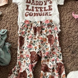 Daddy's Little Cowgirl Matching Set